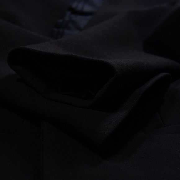 Ann Taylor Black Ruffle‎ Front Blazer Jacket Size 6 Career Office Removable - Picture 9 of 11